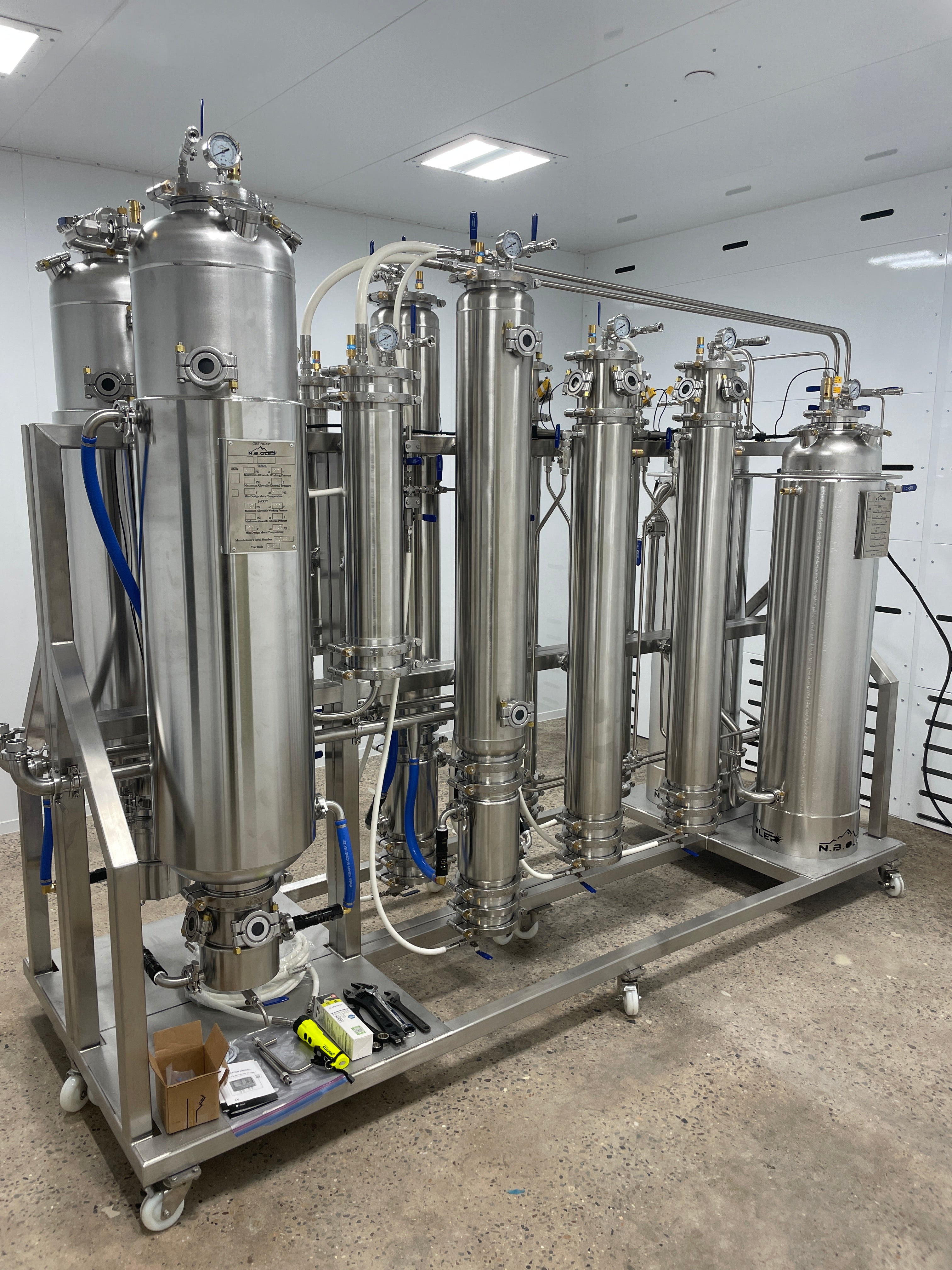 40 LB Passive Double Barrel Hydrocarbon Extraction System — ASME Certified - N.B.Oler