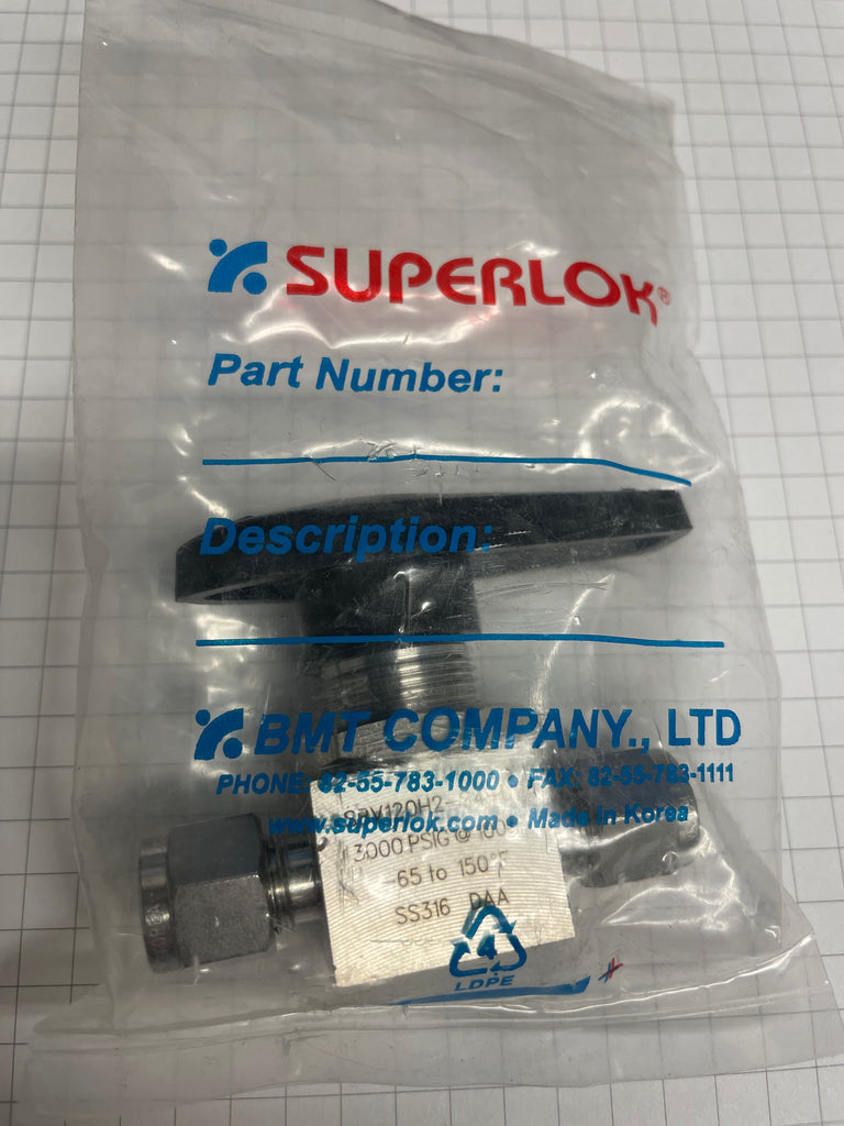 Superlok 1/4" Ball Valve LOW TEMP!! 65F SBV120H2S4LT N.B.Oler