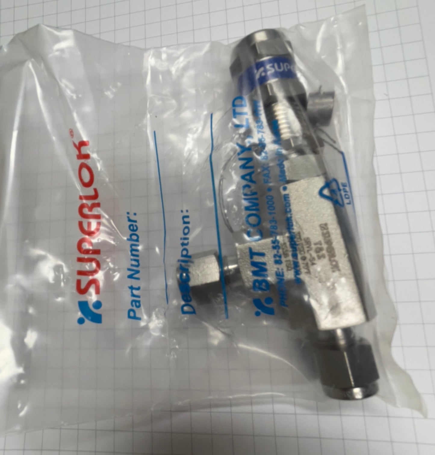 Superlok Adjustable Relief Valve