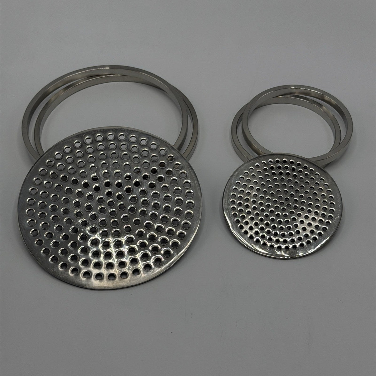 Tri-Clamp Filter Plate (Perforated Plate) with 2x Drop-In Rings