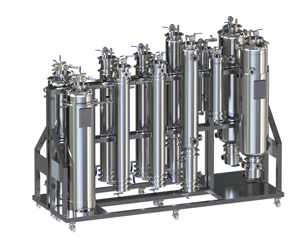 40 LB Passive Double Barrel Hydrocarbon Extractor, ASME Certified