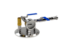 6" Tri-Clamp End Cap, 374.8 psi, Ball Valve, Gauge and PRV Options