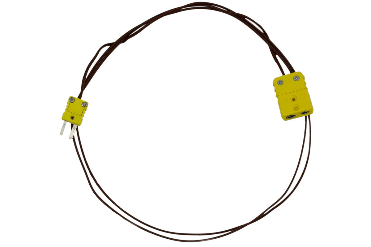 K to Mini-K Thermocouple Cable, PTFE, Made to Order, 6 ft to 25 ft