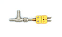 Thermocouple Tee, Two 3/8" Compression Ports and 1/4" K Probe Port